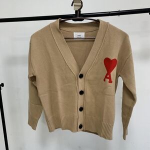 Ami Paris beige Cardigan sweater